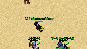 Lithium soldier on screen