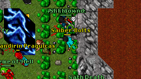 Saiber'Bolts on screen