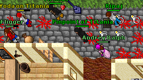 Pinpoint of Titania on screen