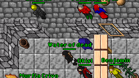 Water of dead on screen
