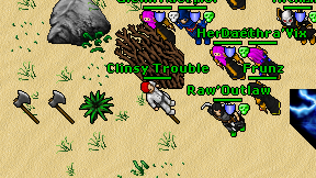 Clinsy Trouble on screen