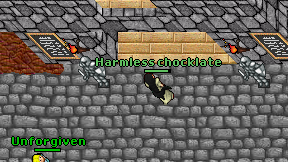 Harmless chocklate on screen