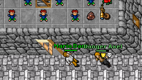 Mario Dark on screen
