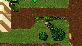 Axe-Master Ace on screen