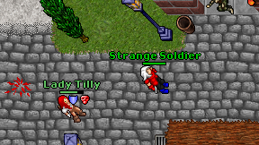 Strange Soldier on screen