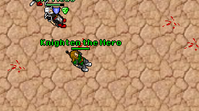 Knighten the Hero on screen