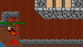 Monster Head on screen