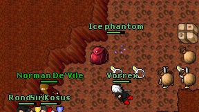 Ice phantom on screen
