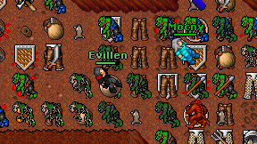 Evillen on screen