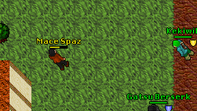 Mace Spaz on screen