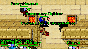Mercenary fighter on screen