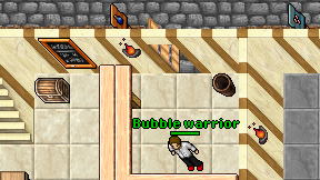 Bubble warrior on screen