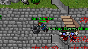 Bum Hunter on screen