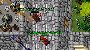 Dragon of devils on screen