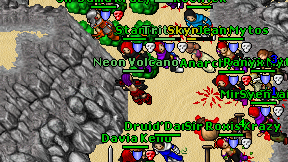 Neon Volcano on screen