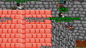 Demon hung on screen