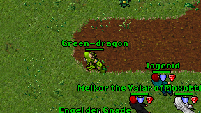 Green-dragon on screen