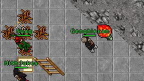 Genghis can on screen