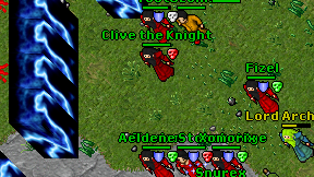 Clive the Knight on screen