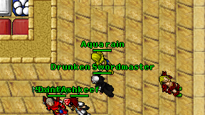 Aqua rain on screen
