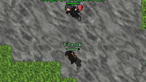 Flank on screen