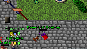 Demon of Healing on screen