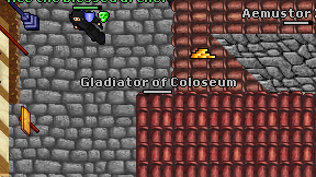 Gladiator of Coloseum on screen