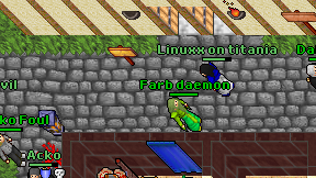 Linuxx on titania on screen