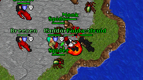 Folda-druid on screen