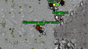 Shadow of Jeremy on screen