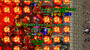 Unbelieving archer on screen