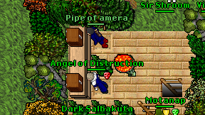 Pipe of amera on screen