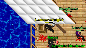 Lancer of light on screen