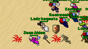 Lady koqueta on screen