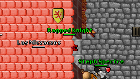 Ragged knight on screen