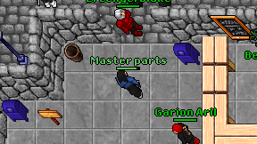 Master parts on screen