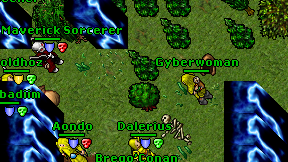 Gyberwoman on screen