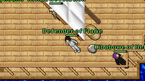 Defender of Flame on screen