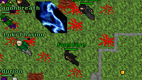 Fuel Fire on screen
