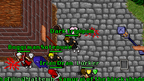 Dark tripipon on screen