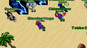 Glowing Mage on screen