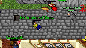 Defender of Gonz on screen