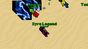Xyro Legend on screen