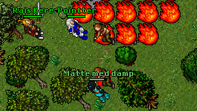 Matte med damp on screen