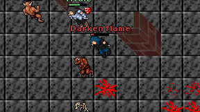 Darken flame on screen
