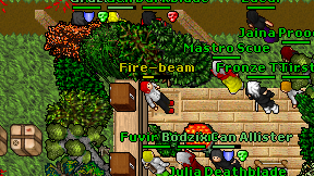 Fire-beam on screen