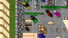 Dark priston on screen