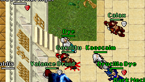 Dye on screen