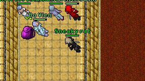 Sneaky rat on screen
