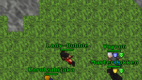 Lady-Bubble on screen